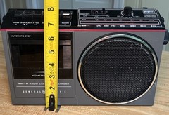 Vtg General Electric GE Model 3-5233B AM/FM Radio/Cassette Recorder WORKS/tested