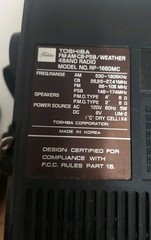 Vintage Toshiba FM AM CB PSB/WEATHER Radio RP-1660MC