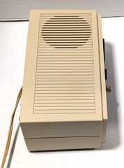VINTAGE GE ELECTRIC CLOCK RADIO SOLID STATE AM MODEL C4408A LIGHT BROWN—WORKS!