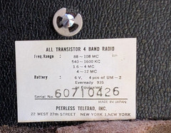 Vintage Peerless 1444 4-Band Transistor Radio Shortwave Marine AM FM Japan Works