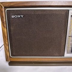 Sony ICF-9740W FM AM Table Radio Woodgrain Cabinet Analog Vintage