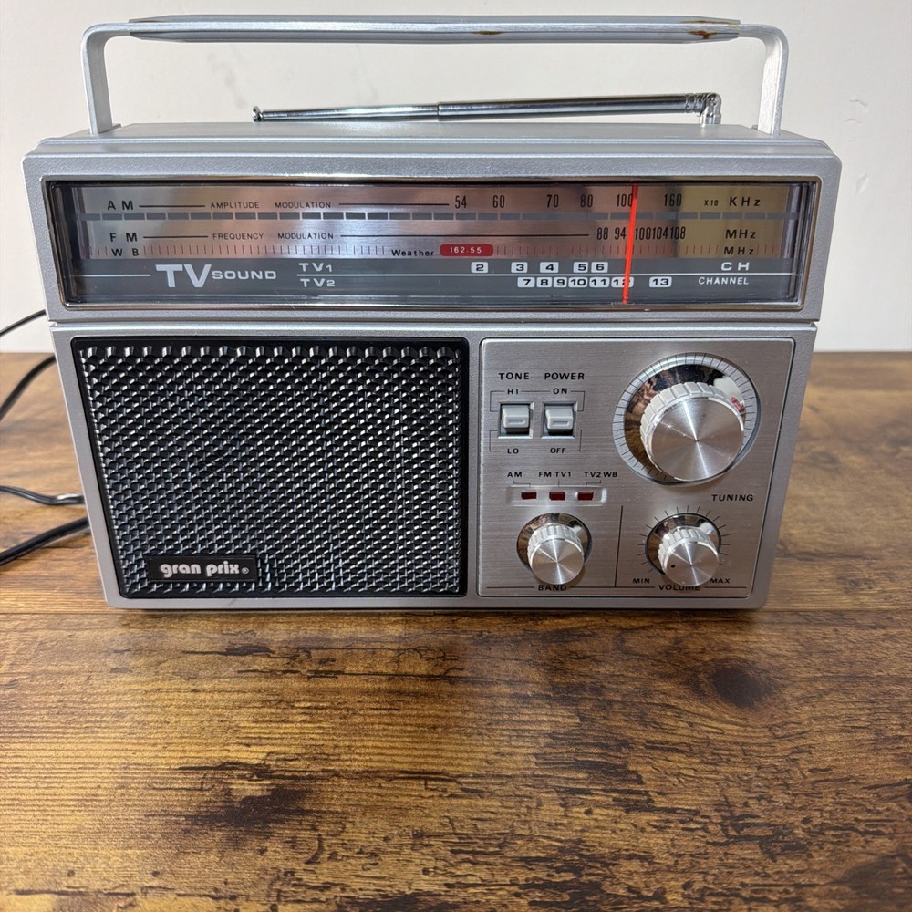 Vintage 1984 Grand Prix 320 AM/FM/TV1 & TV2 WB Sound Radio Tested Works