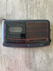 Vtg. General Electric 7-4966A Alarm Clock Cassette Player W/Record Am /Fm Works