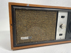 VTG Philco Ford Solid State Wood Panel AM/FM Stereo Shelf Radio Taiwan S-958WA