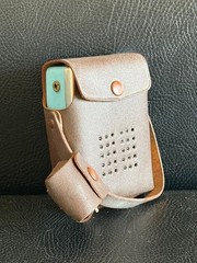 Vintage Crown 6 Transistor Radio 1950s Rare Sky Blue Made in Japan Leather Case