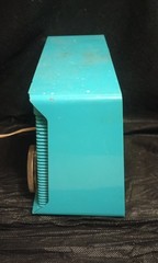 Vintage 1960 MOTOROLA A8J25 Turquoise Aqua Tube Radio MCM Mid Century Atomic
