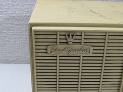 Vintage General Electric Dual Speaker AM Tube Radio Mid Century Modern Decor