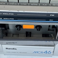 Randix MCR46 AM/FM Radio Cassette Recorder 11&Prime; Parts or Repair – VTG 1980s READ
