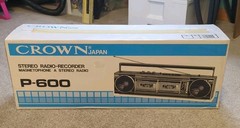 VTG Crown Japan Stereo Radio Recorder Magnetophone Stereo Radio P-600 Boombox