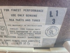 RCA Victor RDD19Z Clock Tube Radio AM 1950s Pale Yellow Parts Repair Vintage USA