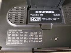GRUNDIG Yacht Boy 206 World Receiver 12 Band Radio AM FM LW SW Manual AC Pwr ✅