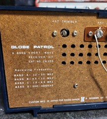 Vintage Science Fair Globe Patrol Shortwave Radio Radio Shack Tandy UNTESTED