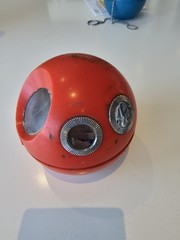 Vintage 1970s Panasonic Panapet Red And Blue AM Ball Radios