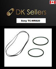 New Replacement Belts for Sony TC-WR820 TCWR820 Dual Cassette Tape Deck