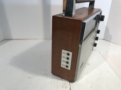 Essex Radio Wood Black Silver Hifi Vintage AM FM Portable Radio Untested