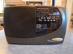 Magnavox AE2145 Portable AM FM TV Weather Band Radio Black Tested/Works