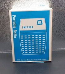 New Old Stock Emerson 31P79 Black Portable Radio In Box