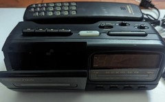 Vintage Soundesign 7569BLK AM/FM Electronic Clock Radio Cassette Telephone