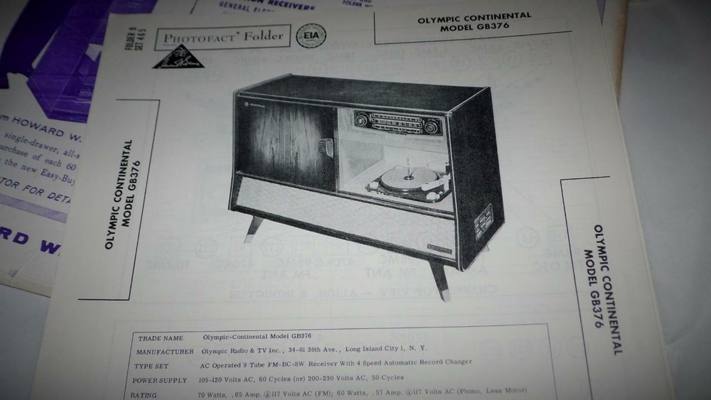 SAMS PHOTOFACT FOLDER SET LOT OF 6 RADIO / TV SERIES REPAIR GUIDES LOT # 13