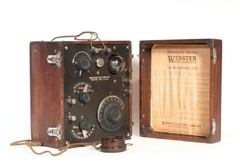 Very Rare 1922 Webster Electric 2A One-Tube Portable Radio * Racine, WI * Works