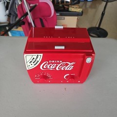 Vtg 6&Prime;1991 Coca Cola Mini Cooler AM/FM Novelty Radio Model MC-194 Tested 12