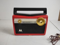 Vintage Motorola 5P32R Red Handheld Radio Tested Works