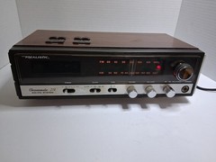 Vintage Realistic Chronomatic-218 AM/FM Stereo Alarm Clock Radio Woodgrain Teste