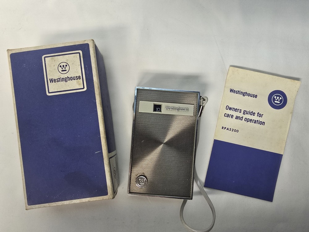 Vintage Westinghouse Pocket AM Radio Model RPA 5200A  w/ Box & Papers – Preowned