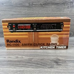 Vintage RANDIX RC-1100 AM/FM Digital Clock Radio With Kitchen Timer