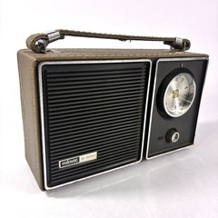 Rare Vintage Milovac AM Tuner Radio Leather Case AC/DC Solid State Working
