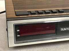Vtg 1984 Suntone (Hong Kong) Clock Radio RR-049 Red Digital *TESTED, WORKS* EUC!