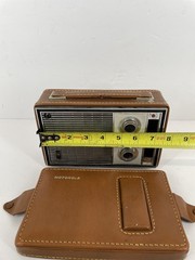 VTG READ Motorola X31N-1 All Transistor AM Portable Radio w/ Leather Case USA