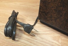 Genuine Vintage Sony (ICF-09540W) Brown & Silver FM/AM Radio W/ Tone & Volume
