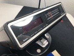 SEARS AM/FM Electronic Clock Radio 1983 RARE Digital Alarm Tested Works 573