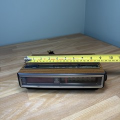 VTG General Electric GE Alarm Clock AM/FM Radio 7-4625C Wood Grain WORKS (Read)