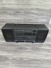 General Electric Superadio Dual Cassette 3-5697A 3 Piece Boombox Rare