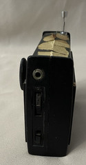 Vintage Sears AM FM Radio Black 2263 With Antennae Untested Parts Only Hong Kong