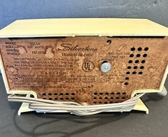 Clock Sears Silver tone Clock Radio Vintage Read