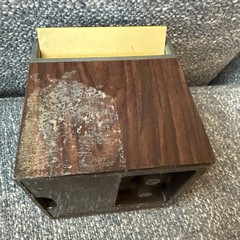 Vtg MCM Realistic Radio Shack Weather Radio Cube 12-181A Faux Walnut PARTS Read.