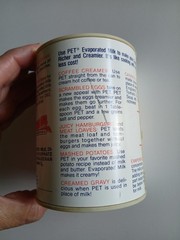 Vintage PET Evaporated Milk Novelty AM FM Radio Can Hong Kong 1970s Retro Decor