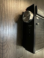 Sony ICF-110w Portable Radio Vintage Powers On Read! + AC Adapter & Case