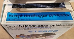 Vintage Retro Triumph Headhugger Westclox AM/FM Radio Headphones 1970s Brand New