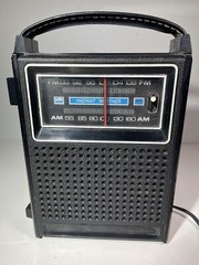 Vintage GE Portable 2 Way Power Radio AM FM Model 7-2800B Instant Weather AC/DC