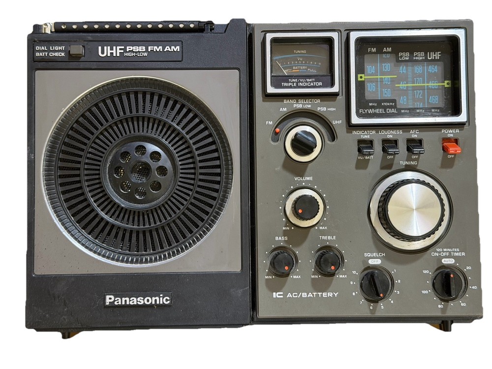 Panasonic RF-1170 Shortwave Radio JAPAN 5-BAND UHF/PSB/Low High/FM-AM – Vintage