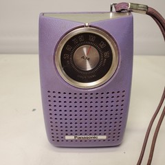 VINTAGE PANASONIC MATSUSHITA TRANSISTOR RADIO MODEL R-1052~WORKING~Purple-AM~9