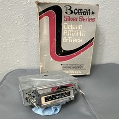 Vintage Boman Silver Series Deluxe AM/FM 8-Track Radio Model SS-1220