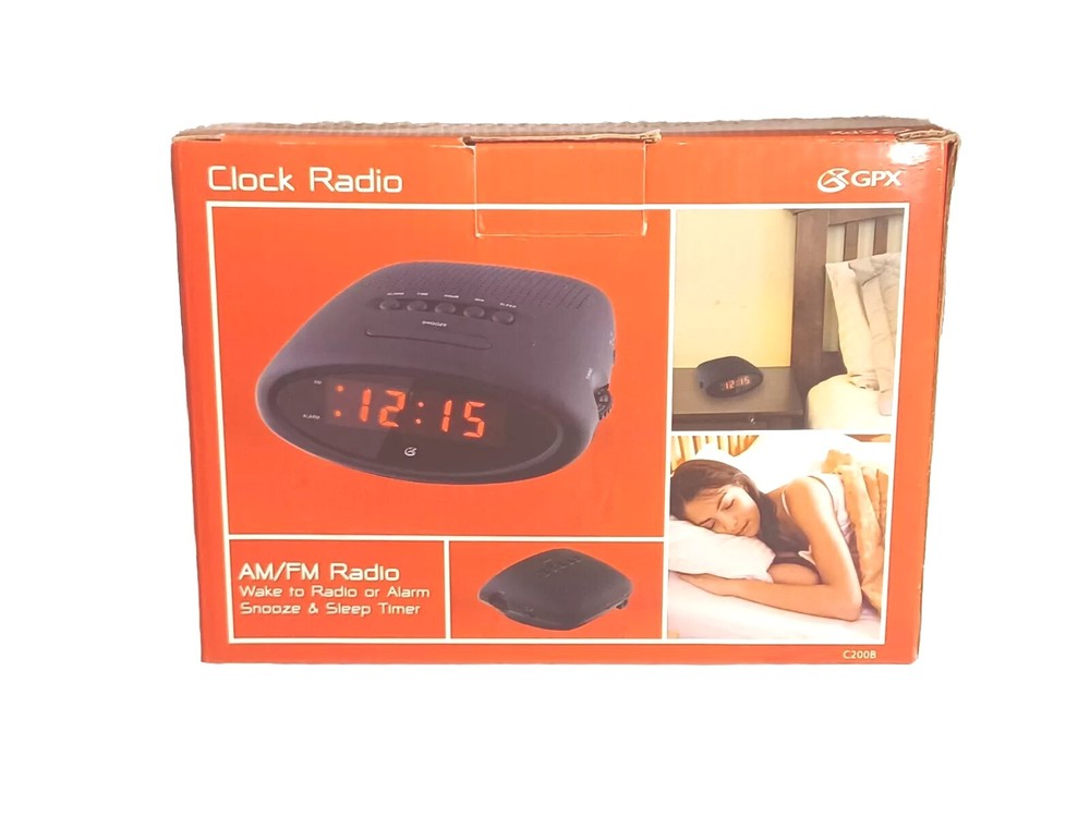Vintage GPX C200B Dual Alarm AM/FM Clock Radio