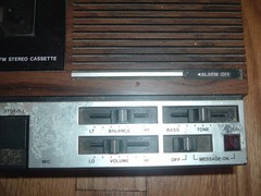 Sears AM/FM cassette Stereo Message Alarm clock radio 1979 model 23400 Works