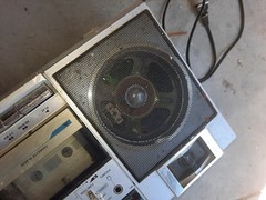 Vintage Sears, Roebuck SR2100 Series Tape Player Boom Box Stereo Broken Antenna