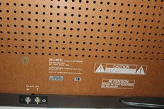 Sony Wood Grain Look Table Top Working AM/FM Plug In Radio Model ICF-9740W